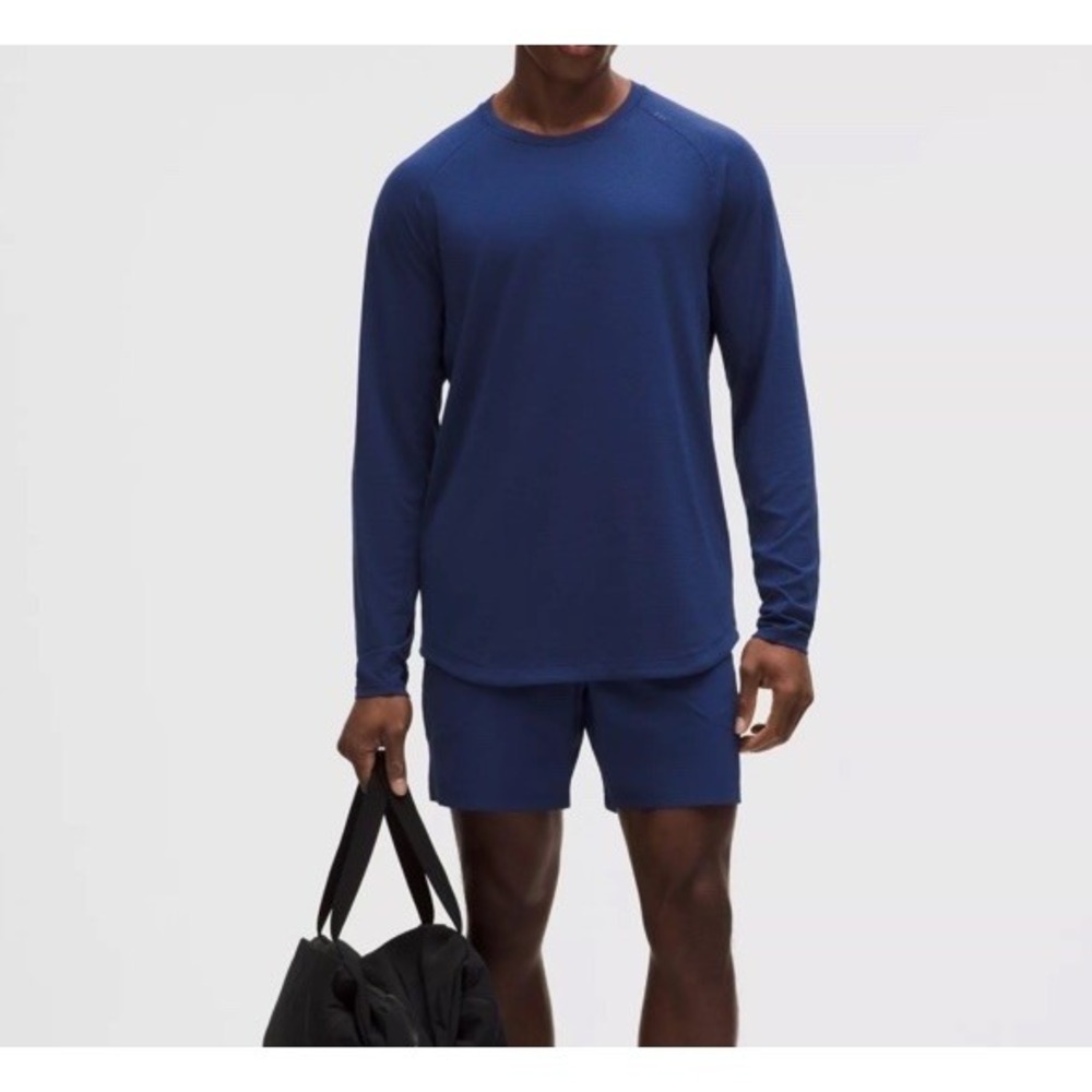 Lululemon Shirt Mens XL Blue Long Sleeve Athletic Running‎ Better Each Day Top